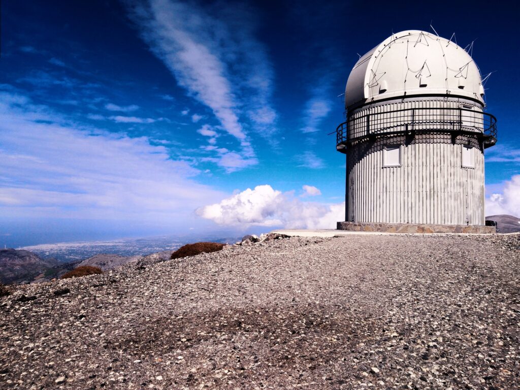 A picture of Skinakas Observatory telescope dome